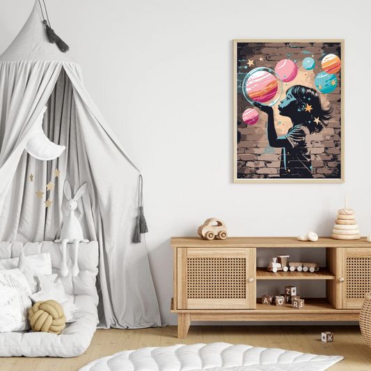 Galactic Bubbles – Cosmic Dreams Wall Art for Kids