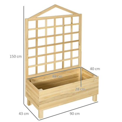 Garden Planters with Trellis for Vine Climbing