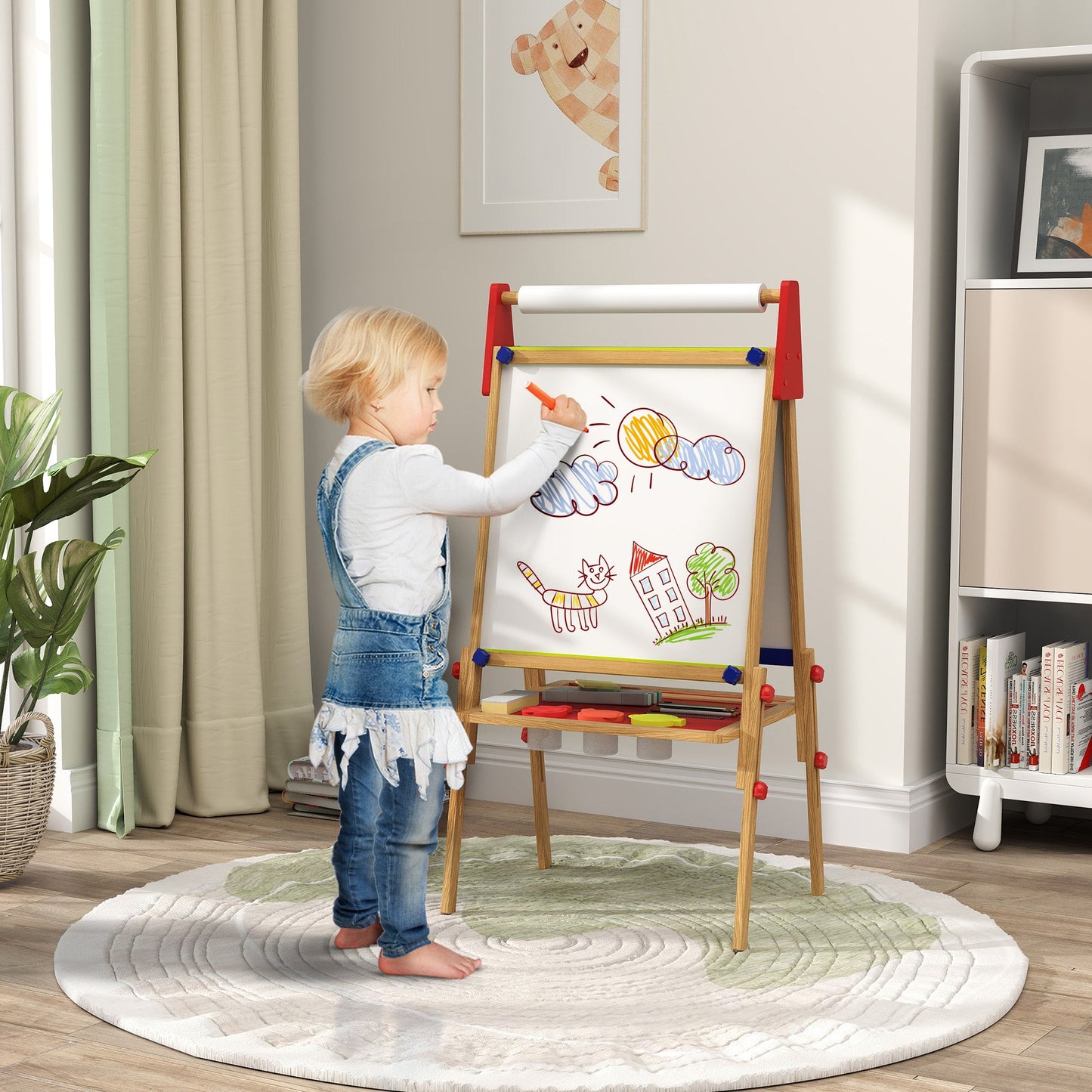 AIYAPLAY 3 in 1 Kids Easel with Paper Roll