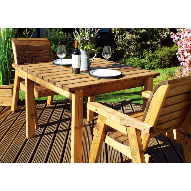 Charles Taylor 2 Seat Scandinavian Redwood Dining Set Garden Furniture