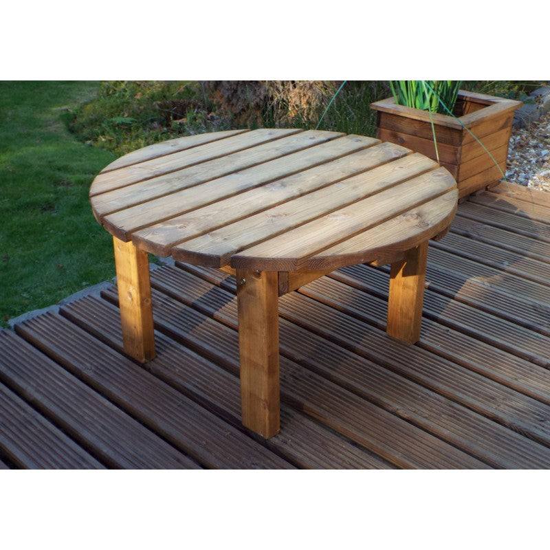 Scandinavian Redwood Garden Patio Dining Set by Charles Taylor - 4 Seat Green Cushions