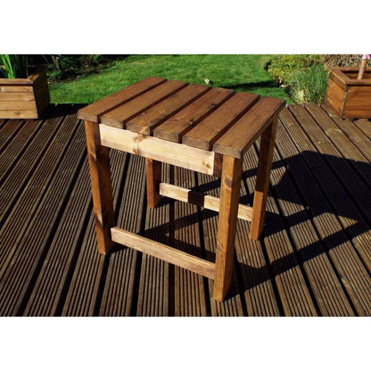 Scandinavian Redwood Garden Patio Dining Set by Charles Taylor - 4 Seat Green Cushions
