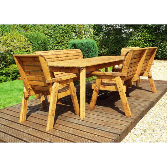 Charles Taylor 8 Seat Rectangular Table Combi Scandinavian Redwood Garden Furniture