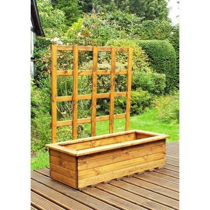 Scandinavian Redwood Garden Planter Trellis Set by Charles Taylor