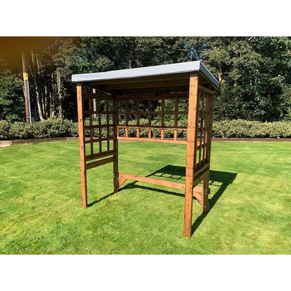 Scandinavian Redwood Garden BBQ Shelter by Charles Taylor Grey