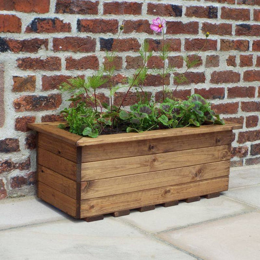 Medium Scandinavian Redwood Garden Planter Trough