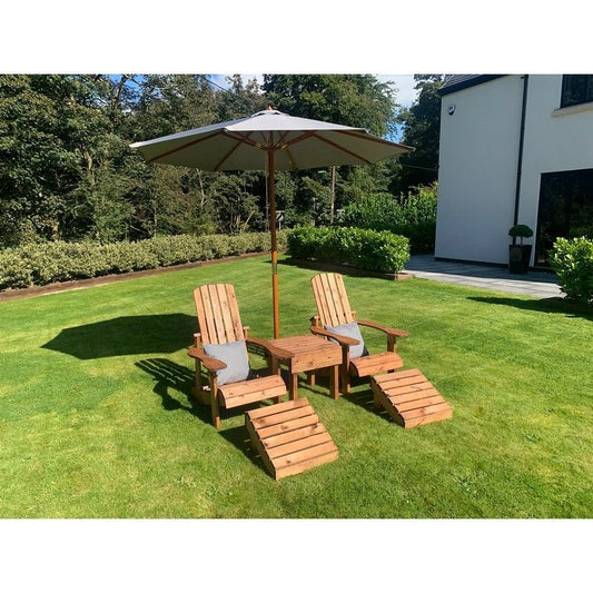 Scandinavian Redwood Garden Relaxer Set by Charles Taylor - 2 Seat