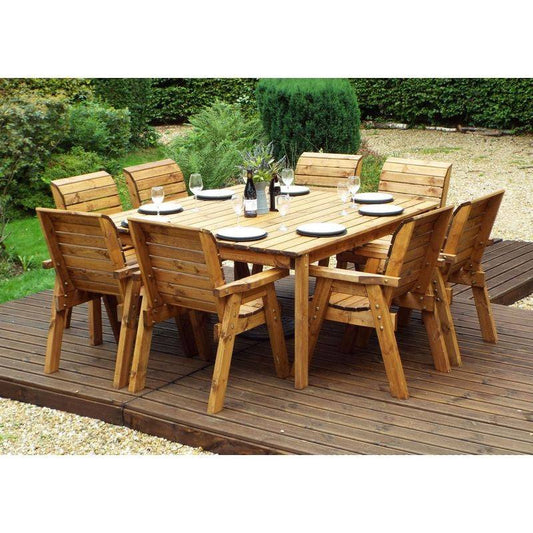 Charles Taylor 8 Seat Deluxe Chair Scandinavian Redwood Square Garden Furniture