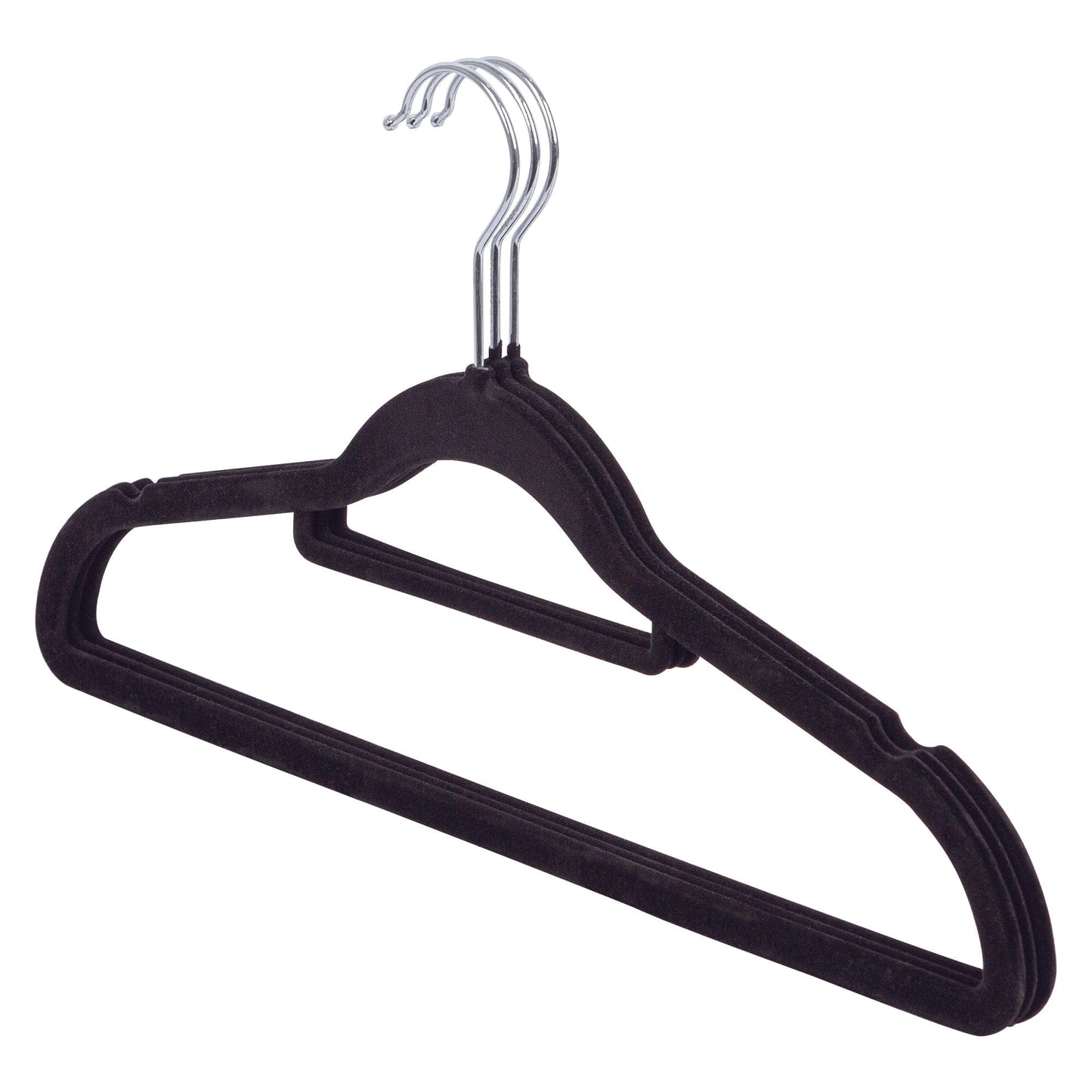 Black Velvet Coat Hangers - Pack of 3