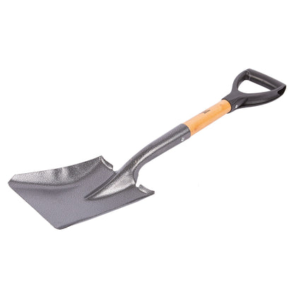 Steel Square Head Micro Shovel with Wooden Handle