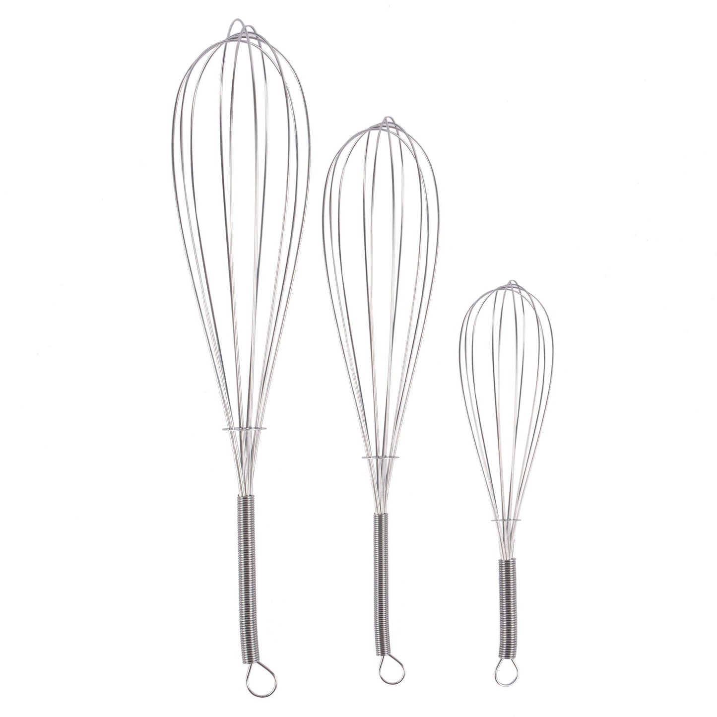 3pc Steel Balloon Whisk Set - 3 Sizes
