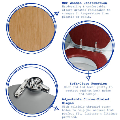 White Soft Close Tongue & Groove Toilet Seat