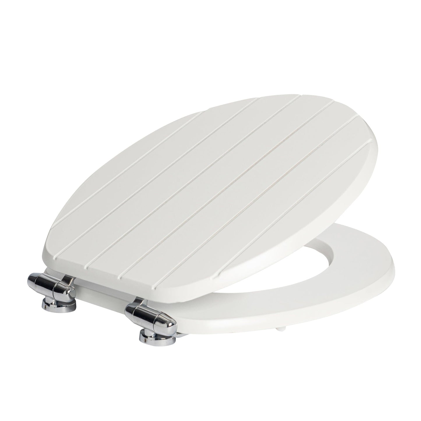 White Soft Close Tongue & Groove Toilet Seat