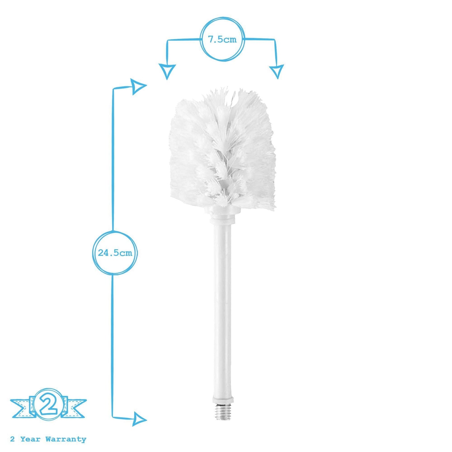 Replacement White Toilet Brush