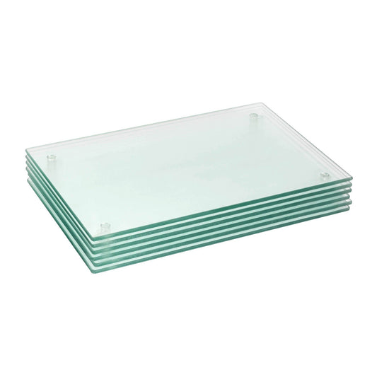 30cm x 20cm Glass Placemats - Pack of Six