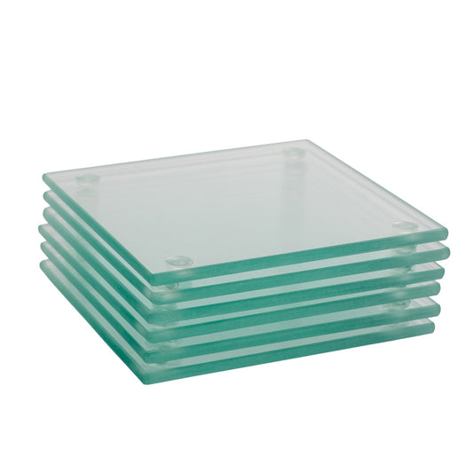 Square Glass Coasters - Pack of Six