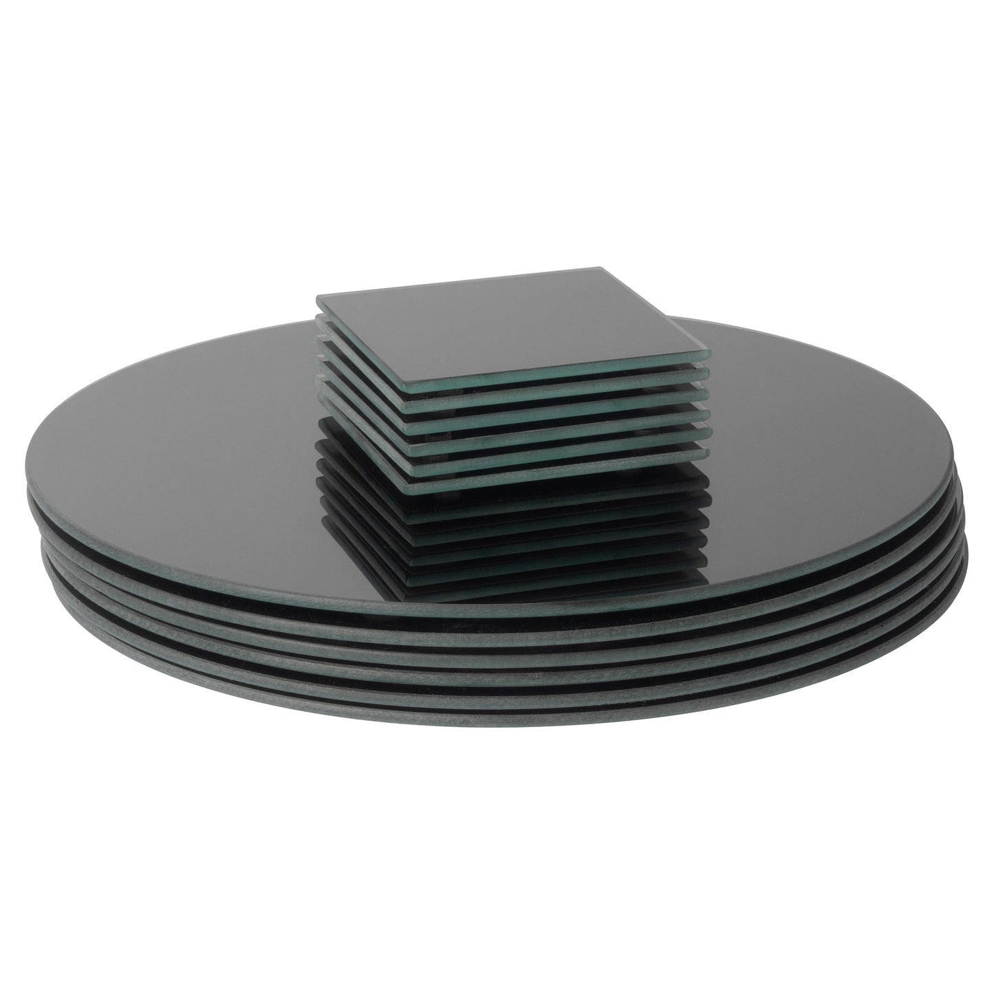 12pc Round Glass Placemats & Coasters Set