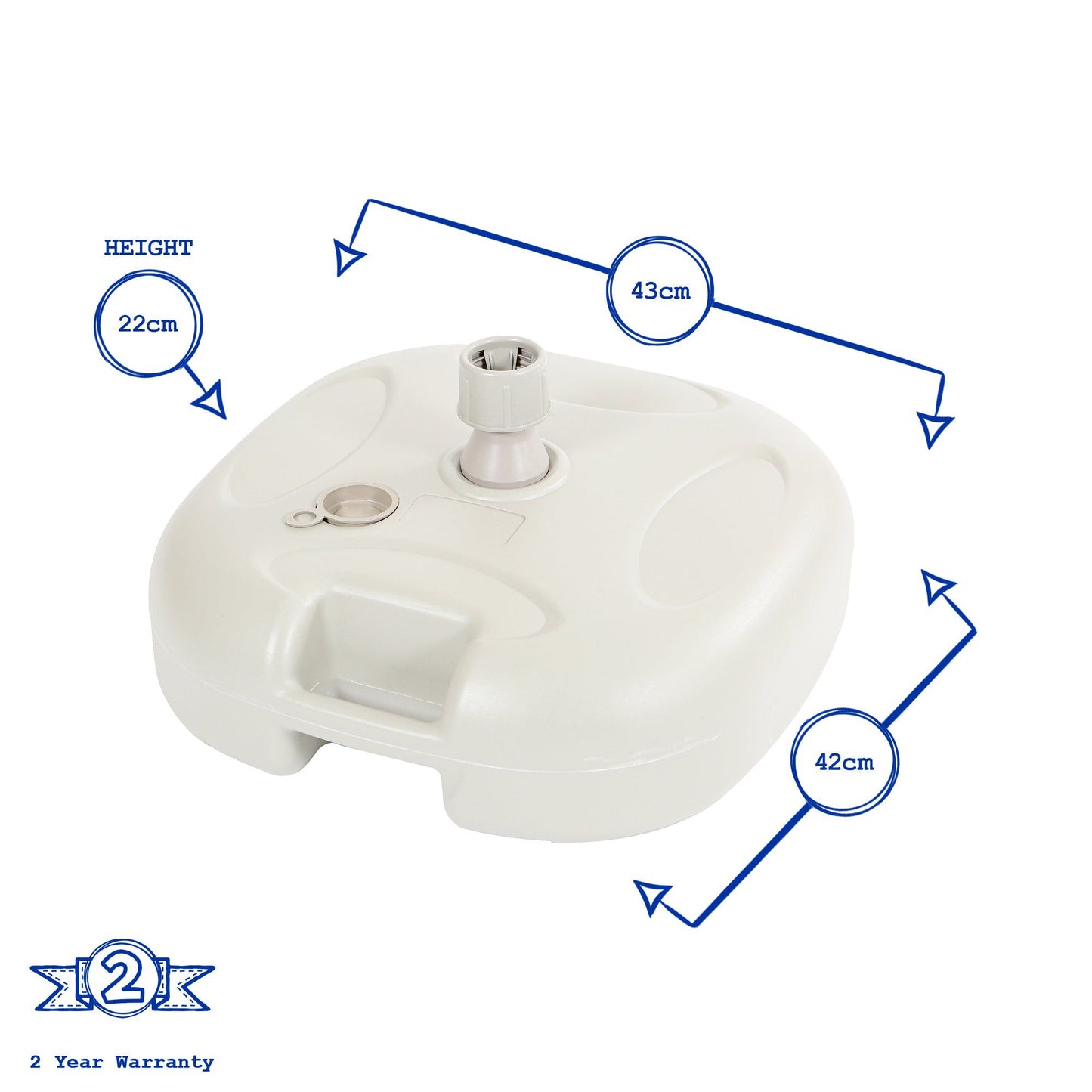 20L Plastic Fillable Parasol Base