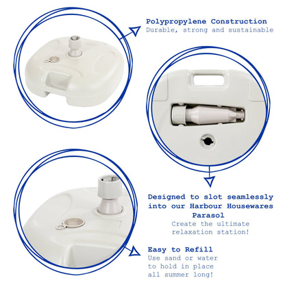 20L Plastic Fillable Parasol Base
