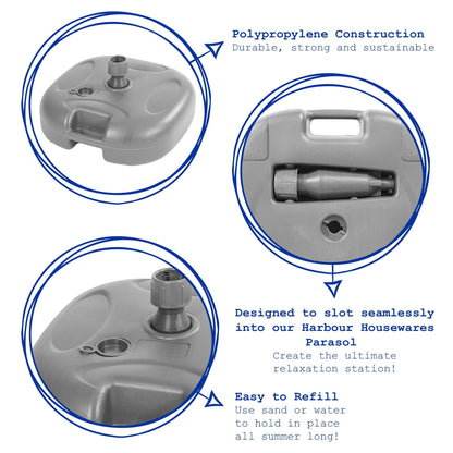 20L Plastic Fillable Parasol Base
