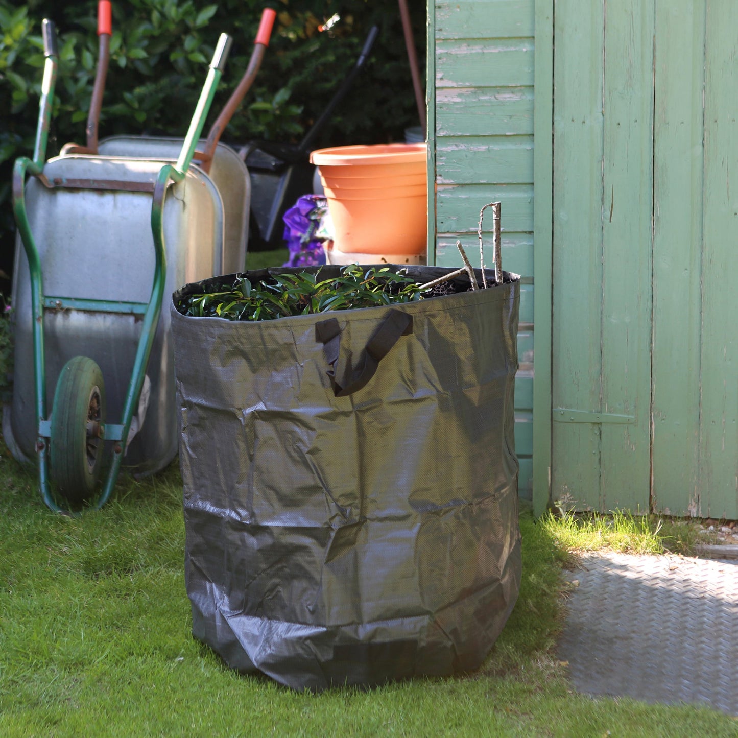 Heavy-Duty Garden Waste Bags - Black - Pack of 2