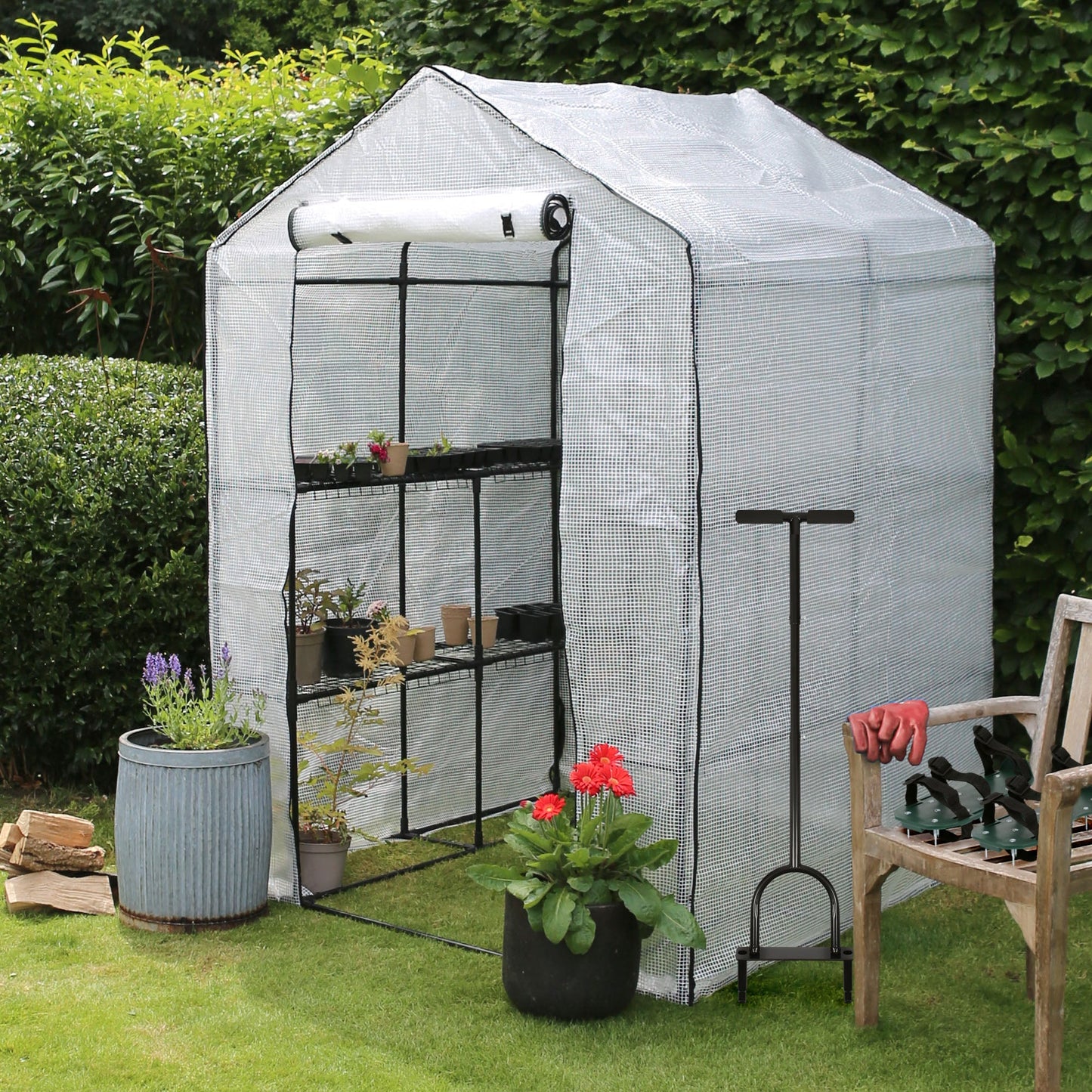 Lawn Aerator Shoes with Hook & Loop Straps