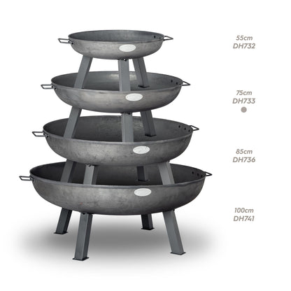 Large Cast Iron Fire Pit 75cm