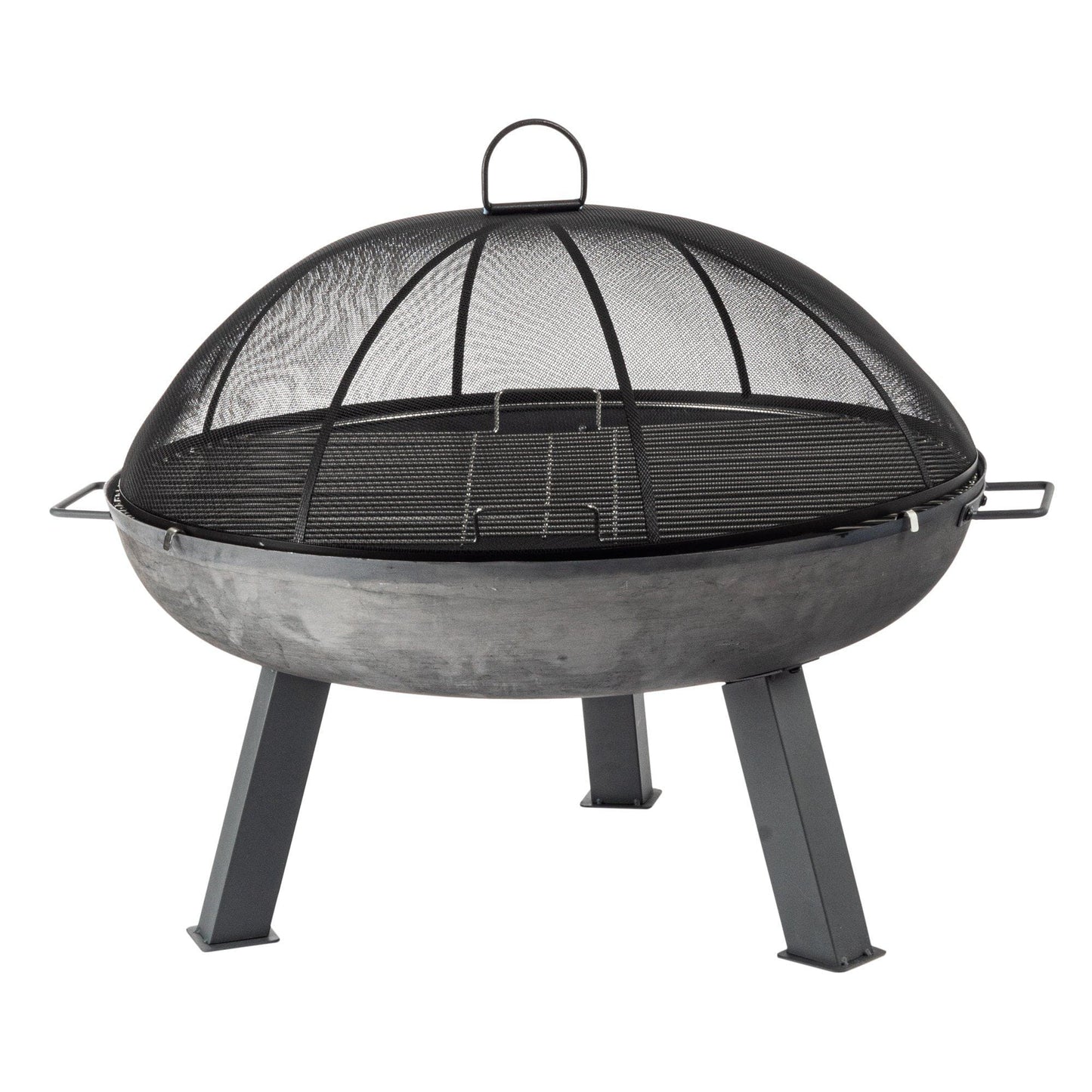 3pc Round Fire Pit, Grill and Dome Set