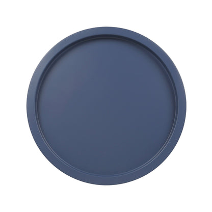 Navy Round Steel Tray Table