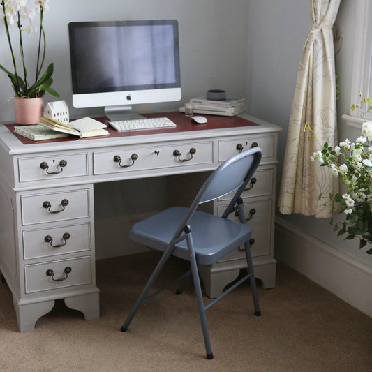 Matt Black Metal Folding Chair - Pack of Six