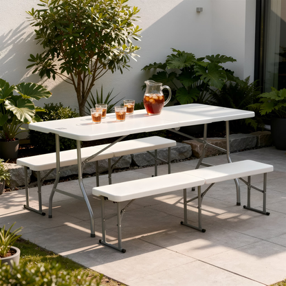 6 feet / 180cm Four Person Folding Trestle Bench