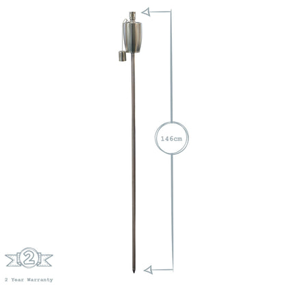 1.46m Metal Barrel Garden Torches - Pack of Six