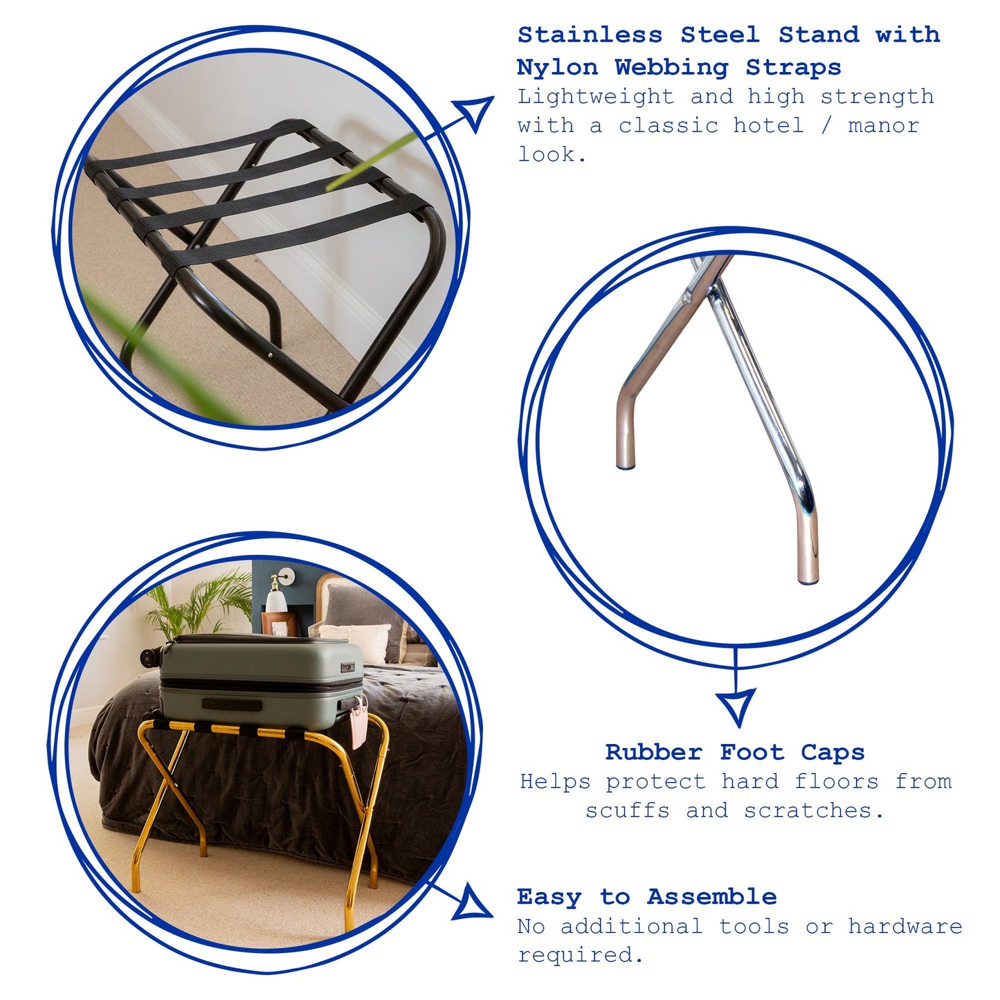 Folding Metal Luggage Rack