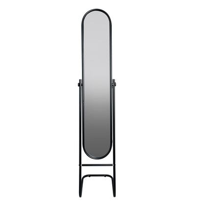 153cm x 30cm Black Round Full-Length Mirror
