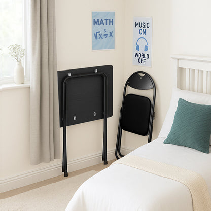 Folding Wooden Desk & Chair Set