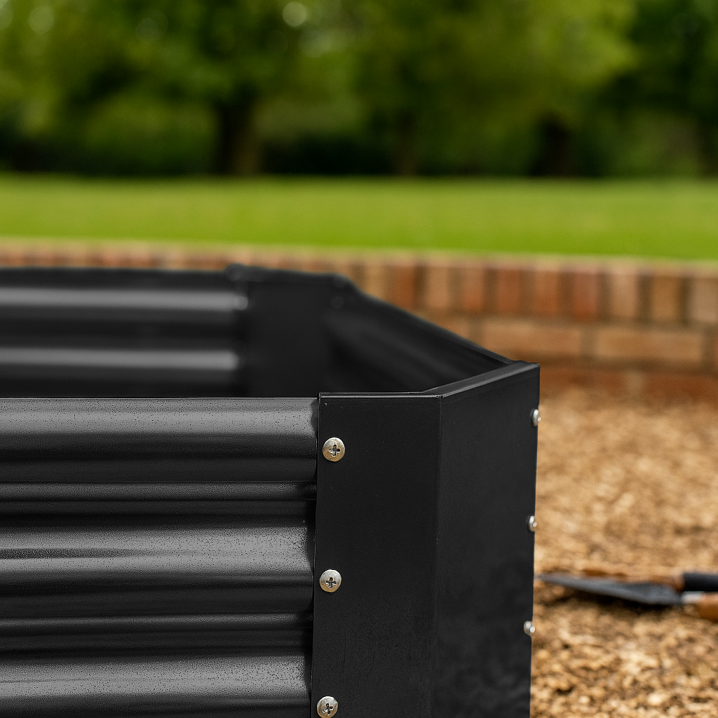 60cm x 60cm Square Galvanised Steel Raised Garden Bed