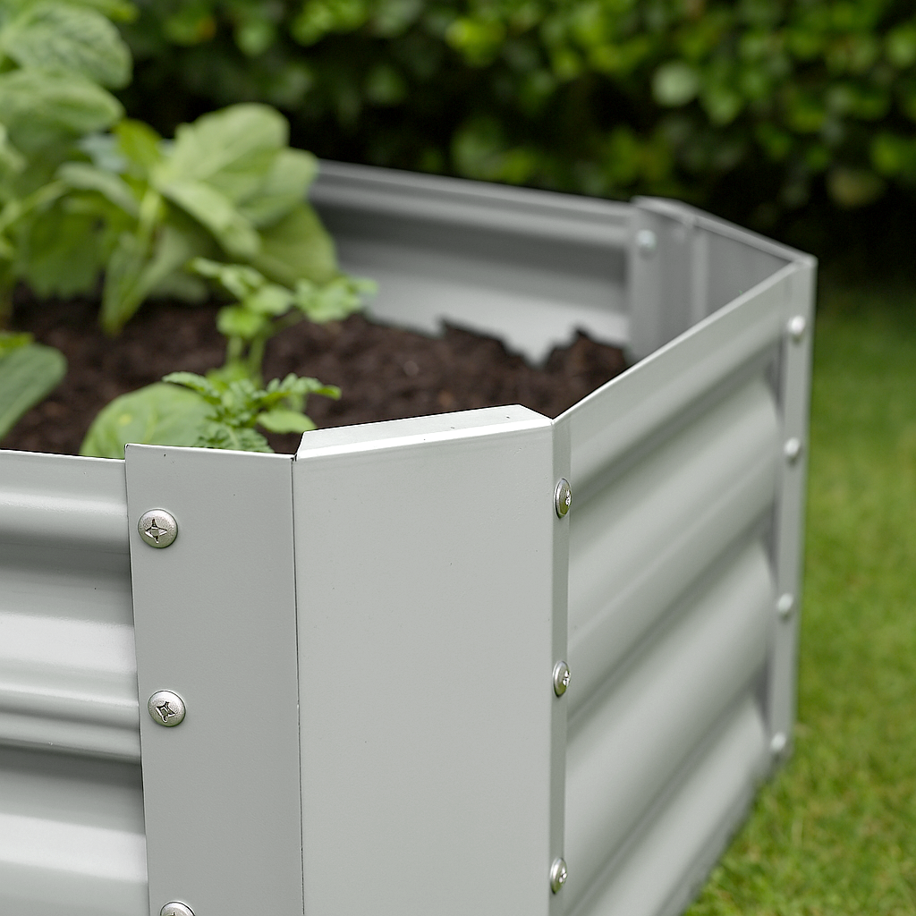 120cm x 60cm Rectangle Galvanised Steel Raised Garden Bed