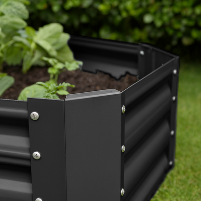 120cm x 60cm Rectangle Galvanised Steel Raised Garden Bed