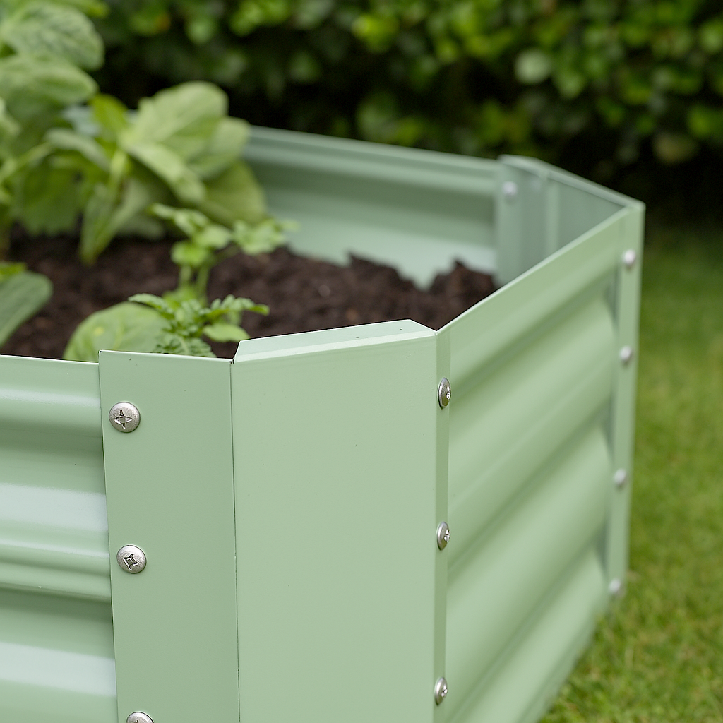 120cm x 60cm Rectangle Galvanised Steel Raised Garden Bed