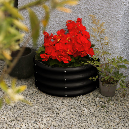 120cm x 60cm Semicircular Galvanised Steel Raised Garden Bed