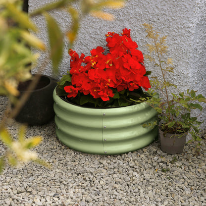 120cm x 60cm Semicircular Galvanised Steel Raised Garden Bed