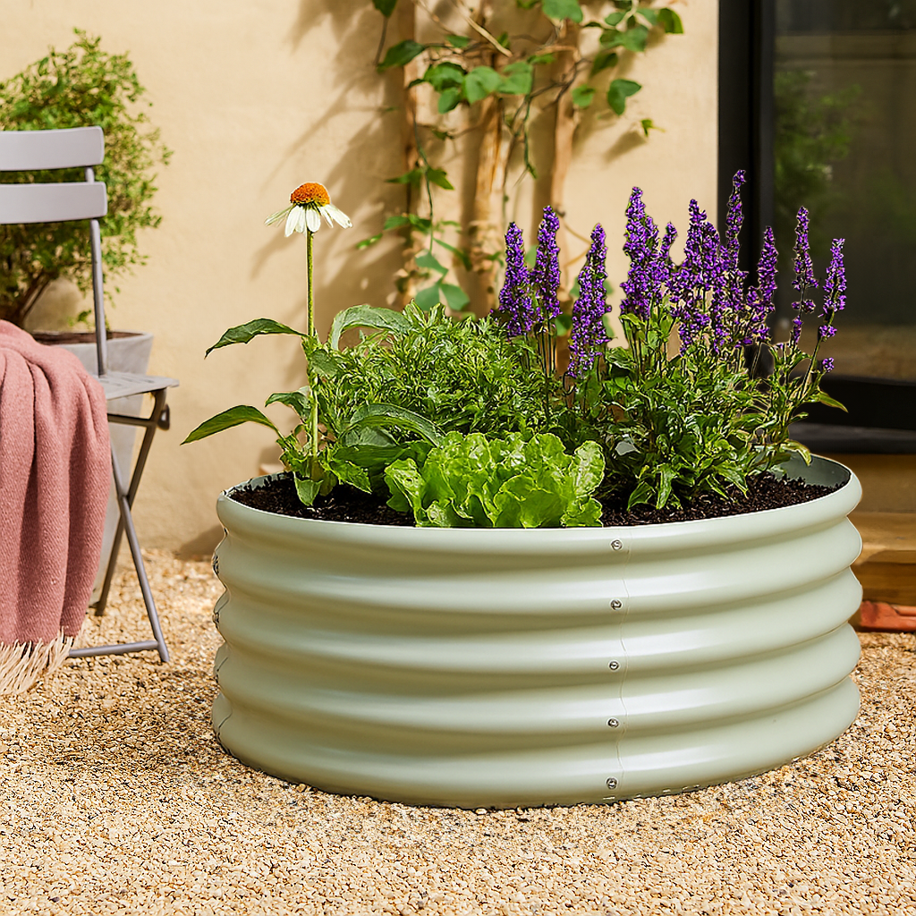 Round Raised Garden Bed - 90cm x 45cm