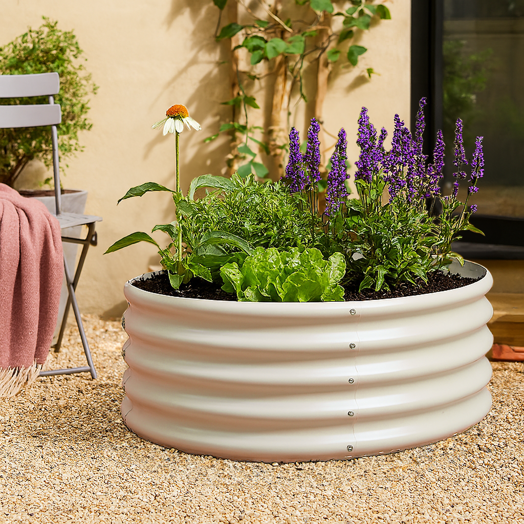 Round Raised Garden Bed - 120cm x 45cm
