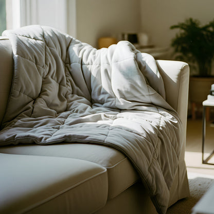 Weighted Blanket with Storage Bag - 125 x 150cm - 4kg - Grey
