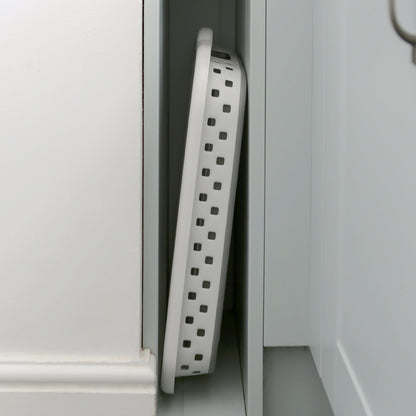 42L Collapsible Laundry Basket - White/Grey