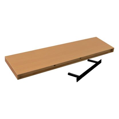 100cm Brown Modern Floating Shelves - Pack of Three