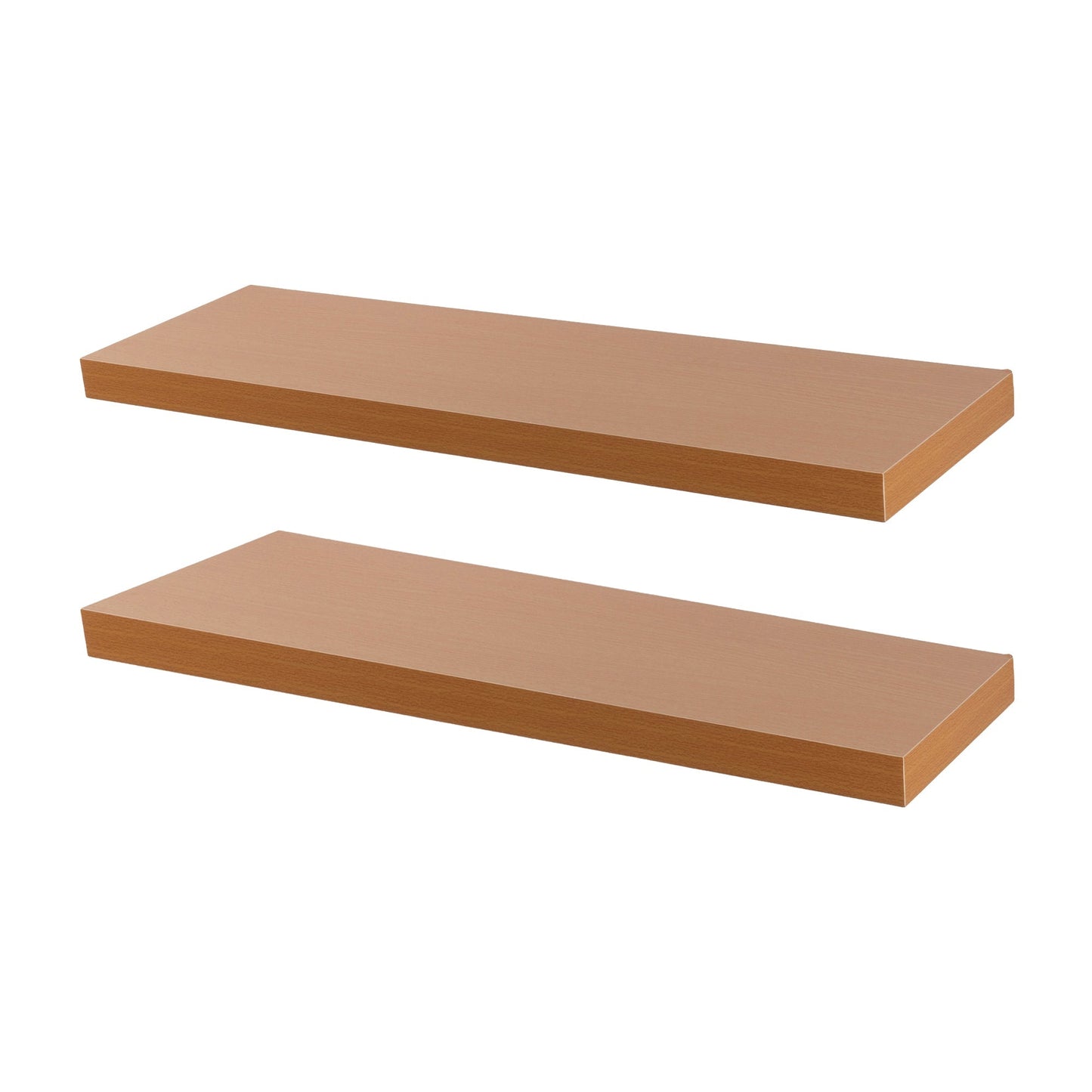80cm Brown Modern Floating Shelves - Pack of Two
