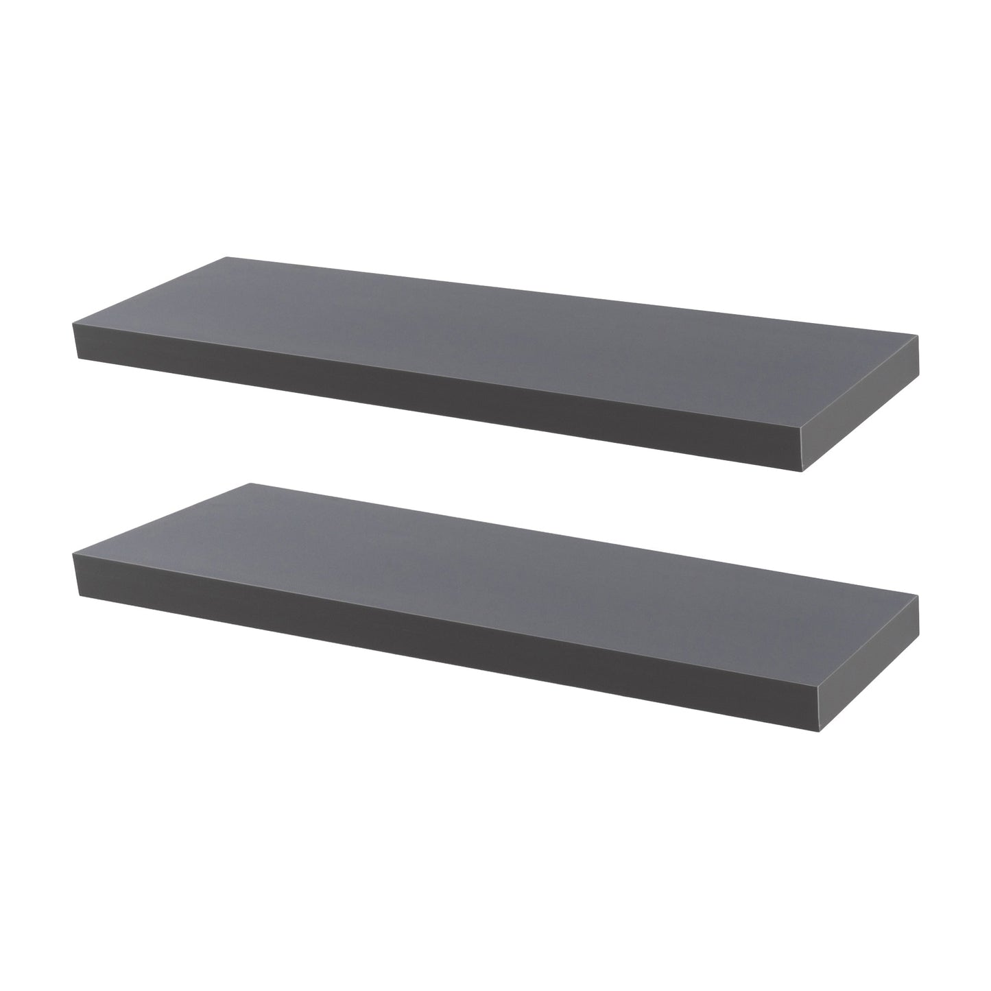 80cm Grey Modern Floating Shelves - Pack of Two