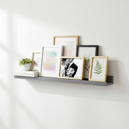 57cm Grey Floating Picture Ledge Shelf