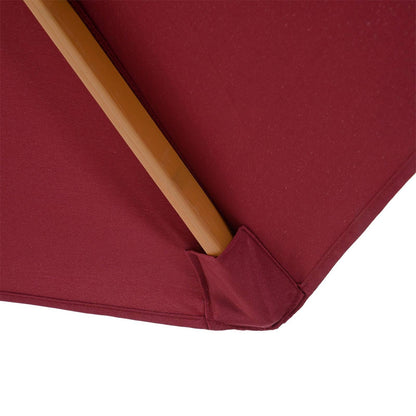 3M Fir Wooden Parasol Garden Umbrellas 8 Ribs Bamboo Sun Shade Patio Outdoor Umbrella Canopy